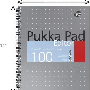 Editor Notepad Letter Size, Silver